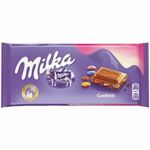 Milka chocoladereep confetti 100g